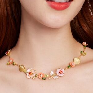 KATE SPADE NY Bloom in Color Floral Cocktail Maximalist Flower Necklace